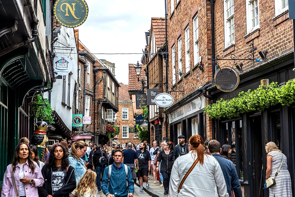 The Shambles, a medieval street in Old Town in York
